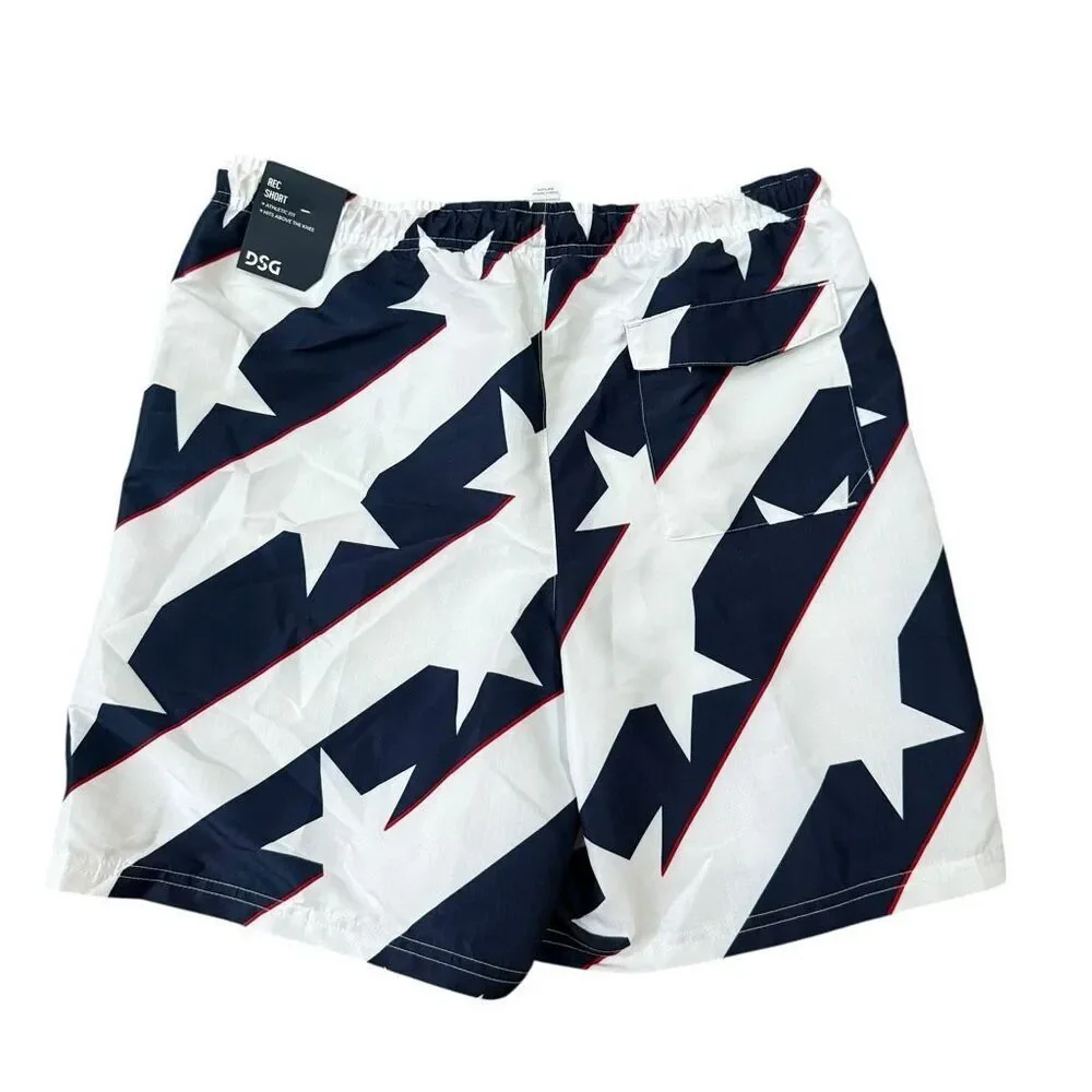 DSG Boys' Rec Short Pure White Bold Star size XL 18 NWT